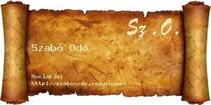 Szabó Odó névjegykártya