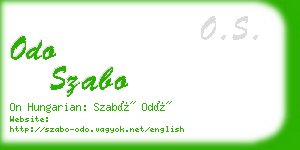 odo szabo business card